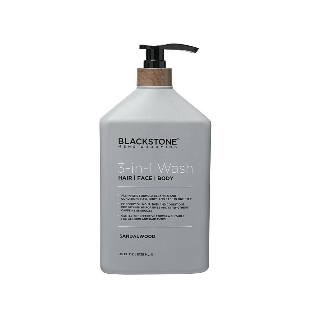 Blackstone Mens 3-in-1 Wash, Hair, Face, Body SANDALWOOD 32 oz